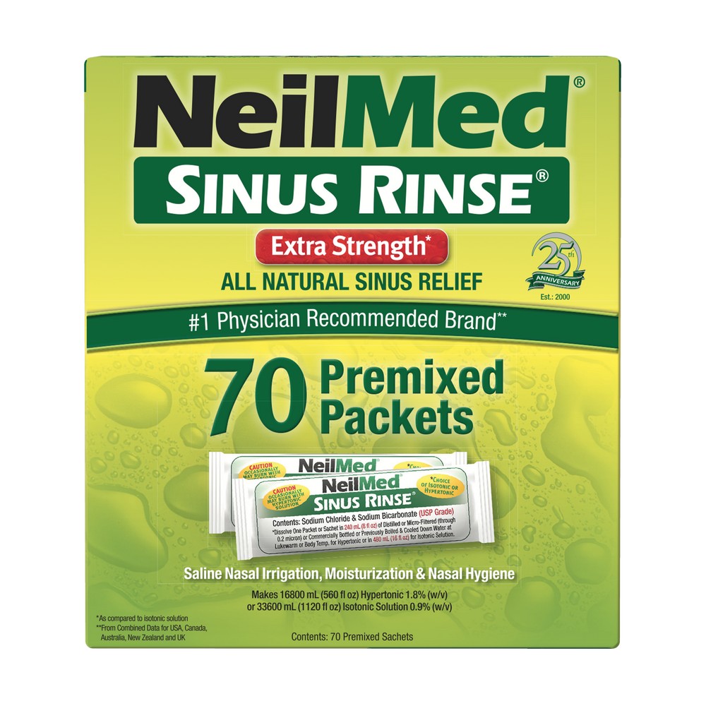 Sinus Rinse 70 Extra Strength Hypertonic Packets
