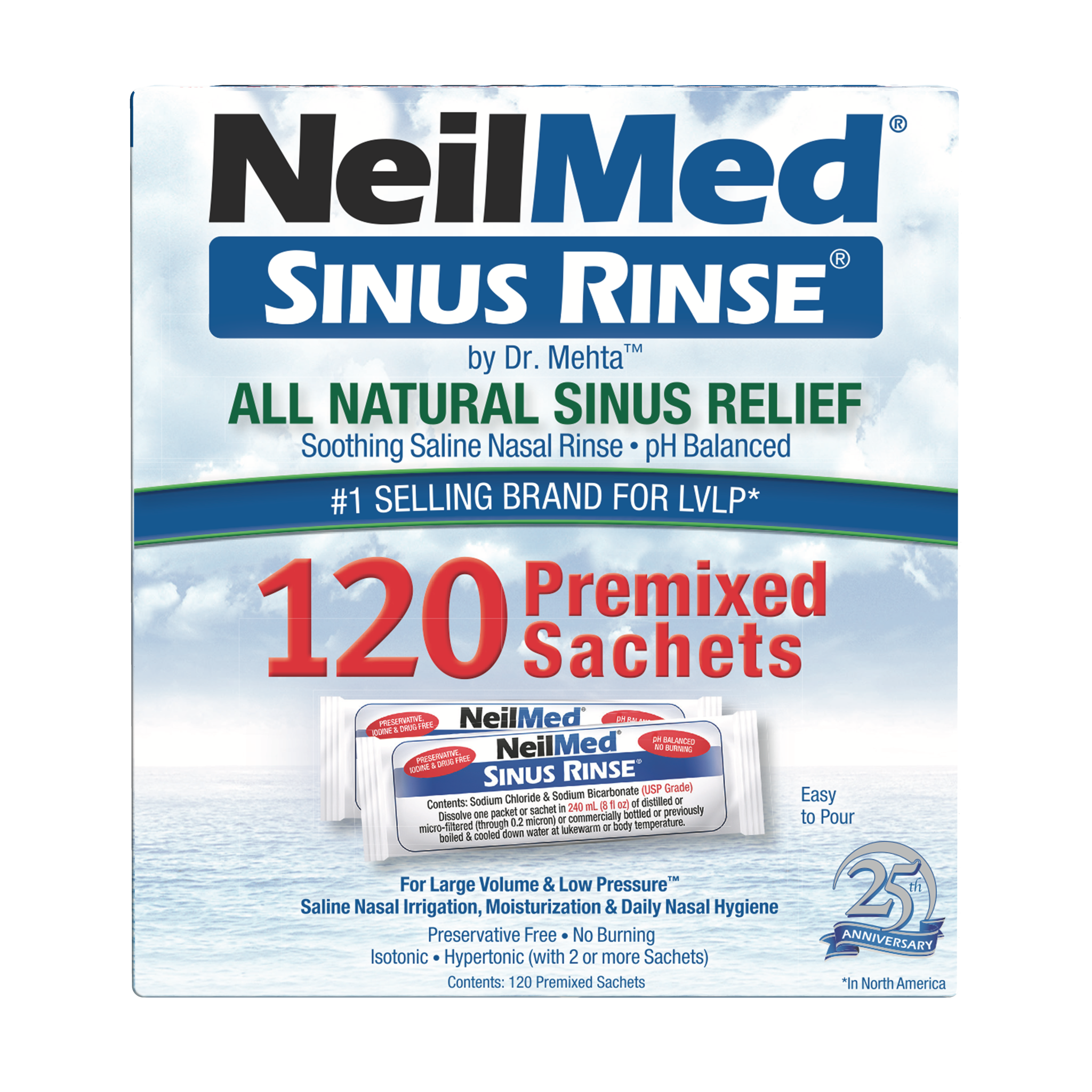 Sinus Rinse 120 Regular Premixed Packets