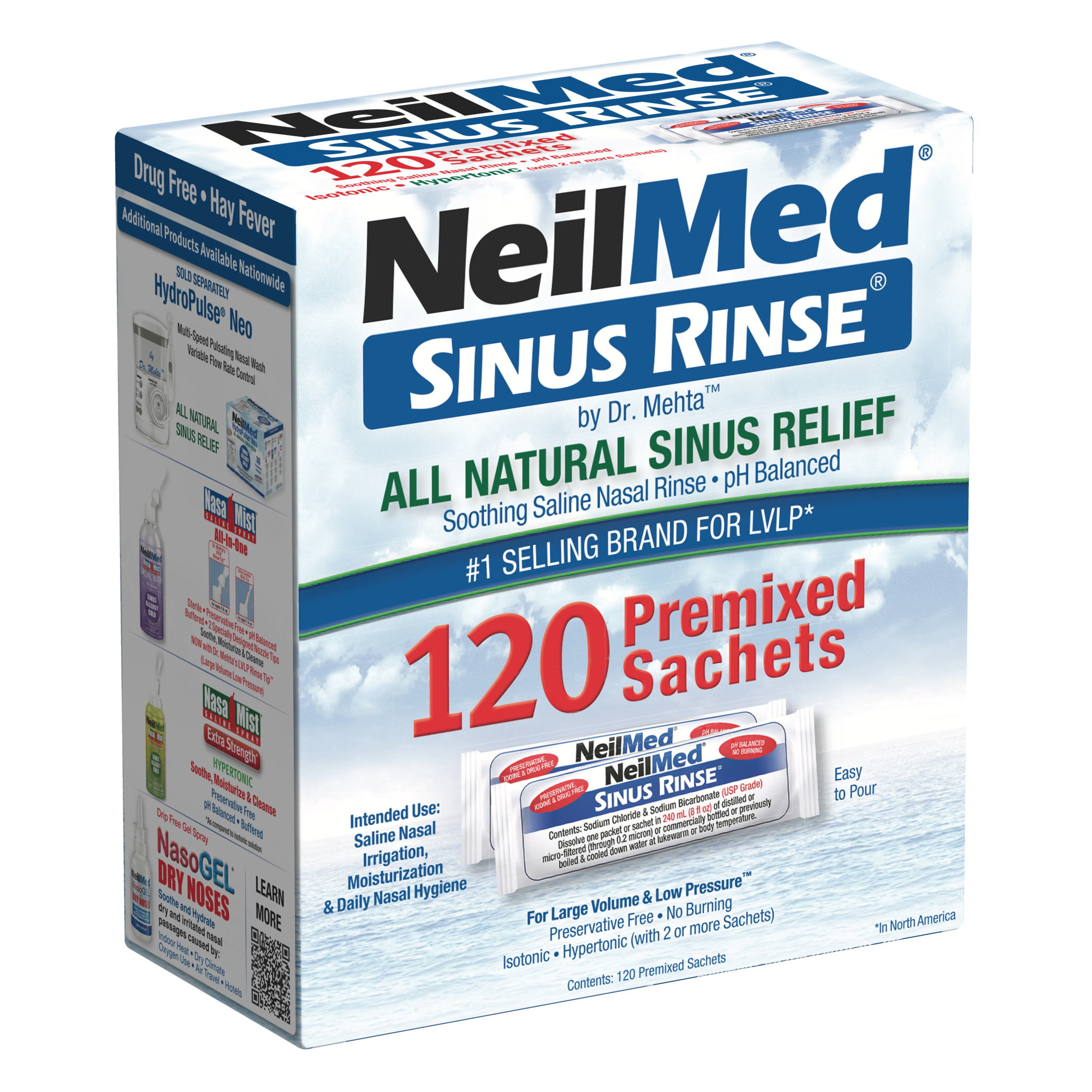 NeilMed Sinus Rinse 120 Premixed Packets