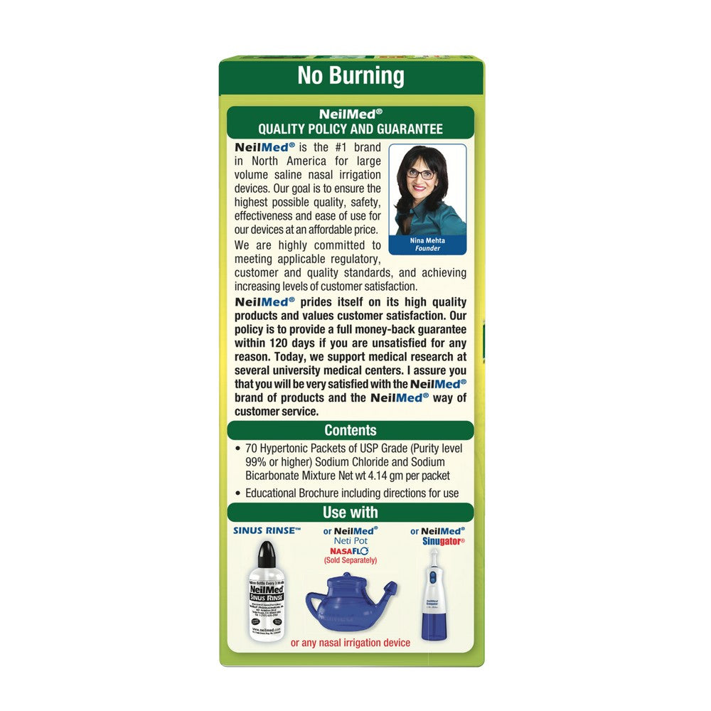 Sinus Rinse 70 Extra Strength Hypertonic Packets