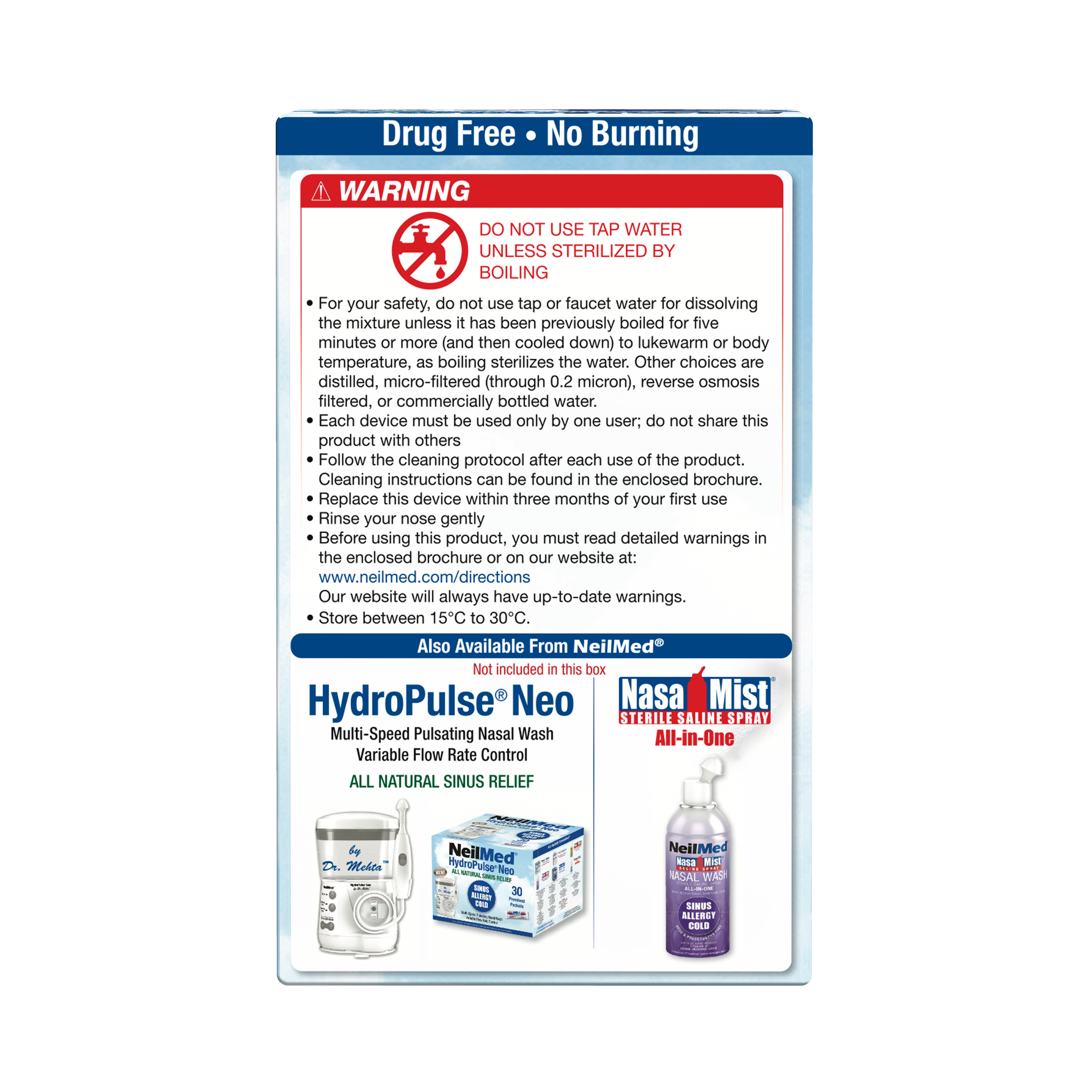 NasaFlo Neti Pot with 60 Packets