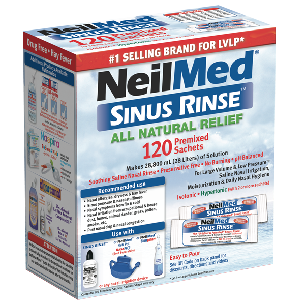 Sinus Rin Sinus Rinse 120 Regular Premixed Packets